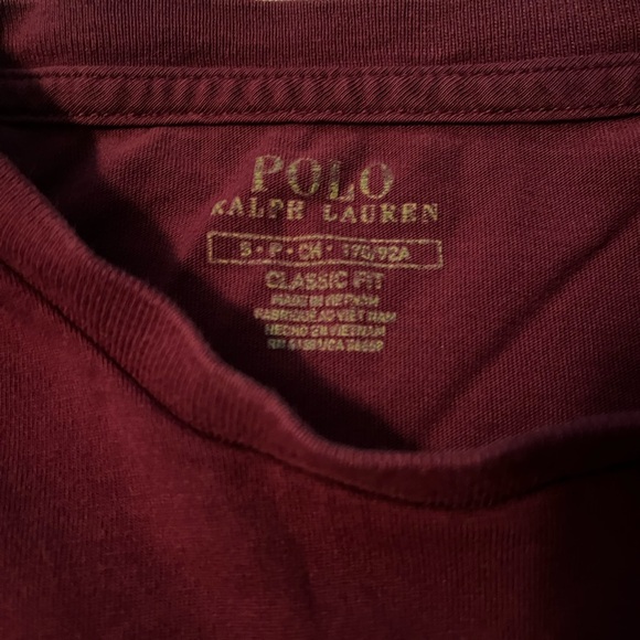 Polo by Ralph Lauren Maroon Short Sleeve Tee - Picture 3 of 9